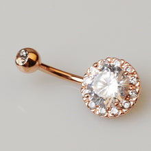 Load image into Gallery viewer, Piercing Jewelry Fashion Inlaid Zircon Belly Ring round Navel Stud Navel Decoration