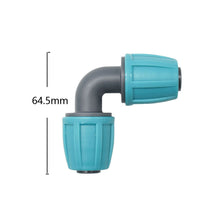 Load image into Gallery viewer, 16mm 1/2'' PE Pipe Connector Water Splitter Tee Coupling Threaded Lock to 4/7mm Hose Reducer Garden Watering Drip Irrigation