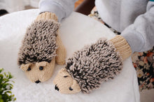 Load image into Gallery viewer, Full Finger Cartoon Hedgehog Gloves Winter Gloves Women's Korean-Style Cute Winter Girls' Knitted Gloves