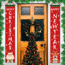 Load image into Gallery viewer, Christmas Couplet Party Party Decorations Background Fabric Wall Painting Door Hanging