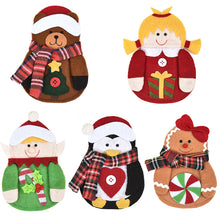 Load image into Gallery viewer, Christmas Decorations Creative Cartoon Doll Knife and Fork Set Holiday Restaurant Tableware Set Decoration Supplies