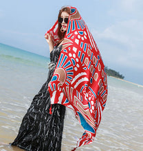 Load image into Gallery viewer, Summer Cotton and Linen Ethnic Style Travel Scarf Sunscreen Scarf Talma Women's Beach Scarf Printed Shawl New