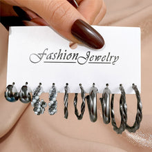 Load image into Gallery viewer, Pearl Twist Hoop Earrings Set Butterfly Acrylic Dangle Earrings for Women Metal Hollow Gold Plated Earring Cartoon Jewelry