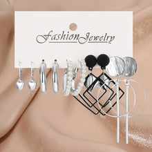 Load image into Gallery viewer, Pearl Twist Hoop Earrings Set Butterfly Acrylic Dangle Earrings for Women Metal Hollow Gold Plated Earring Cartoon Jewelry
