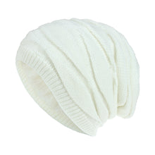 Load image into Gallery viewer, Woolen Knitted Hat Men's and Women's Same Style Warm with Velvet Outdoor Leisure Cap Trendy Diamond Weave