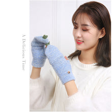 Load image into Gallery viewer, Half Finger Gloves Men's and Women's Fresh Fashion Small Grass Head Five Finger Multi-Color Warm Gloves