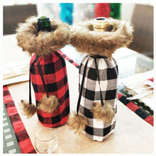 Load image into Gallery viewer, Christmas Decorations Wine Gift Box Fur Collar Bottle Cover Red Wine Bag Gift Bag Gift Bag Christmas Dining-Table Decoration