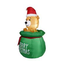 Load image into Gallery viewer, Christmas Inflatable Inflatable Luminous Gift Bag Puppy Inflatable Christmas Courtyard Decoration Inflatable