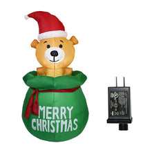 Load image into Gallery viewer, Christmas Inflatable Inflatable Luminous Gift Bag Puppy Inflatable Christmas Courtyard Decoration Inflatable