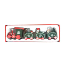 Load image into Gallery viewer, Christmas Decorations Wooden Four-Section Train Christmas Gifts for Children Window Desktop Decoration Cake Decoration