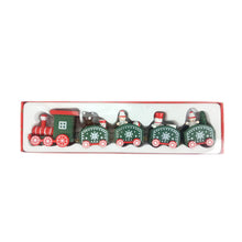 Load image into Gallery viewer, Christmas Decorations Wooden Four-Section Train Christmas Gifts for Children Window Desktop Decoration Cake