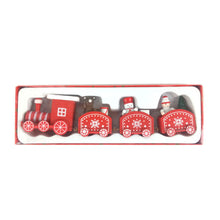 Load image into Gallery viewer, Christmas Decorations Wooden Four-Section Train Christmas Gifts for Children Window Desktop Decoration Cake