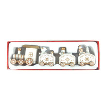 Load image into Gallery viewer, Christmas Decorations Wooden Four-Section Train Christmas Gifts for Children Window Desktop Decoration Cake Decoration