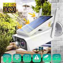 Load image into Gallery viewer, Wireless WiFi Solar Rechargeable Battery Camera Outdoor Rainproof Remote Control Low Power Infrared Night Vision