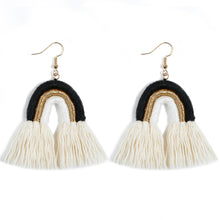 Load image into Gallery viewer, Tassel Bohemian Earrings Rainbow Hand-Woven Earrings Antique Retro Exaggerated and Personalized Earrings