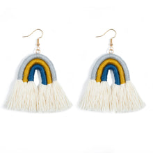 Load image into Gallery viewer, Tassel Bohemian Earrings Rainbow Hand-Woven Earrings Antique Retro Exaggerated and Personalized Earrings