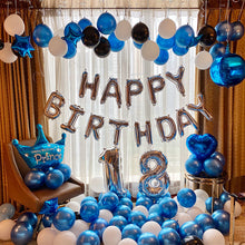 Load image into Gallery viewer, Christmas Decorative round Balloon Romantic Confession Noble Style Blue Theme Party Balloon Set