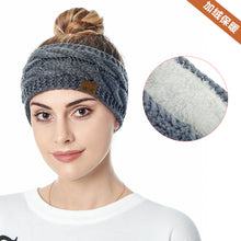 Load image into Gallery viewer, Hair Accessories Autumn and Winter Fleece Wool Knitted Hair Band Sports Headband Earmuffs