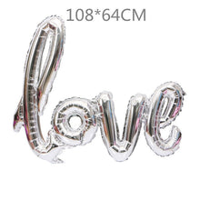 Load image into Gallery viewer, 18inch Round White Gold Glitter Print Mr&Mrs LOVE foil Balloons bride to be marriage Wedding Decor Valentine's Day Supplies