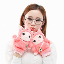 Load image into Gallery viewer, Winter Warm Cartoon Outdoor All-Inclusive Mittens for Students and Children Fleece-Lined Gloves