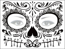 Load image into Gallery viewer, Halloween Tattoo Sticker Paper Day of the Dead Transfer Face Pasters Makeup Party Tattoo Sticker