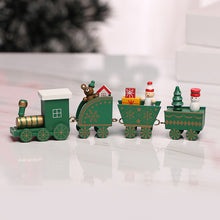 Load image into Gallery viewer, Christmas Decorations Christmas Wooden Train Children's Kindergarten Christmas Holiday Gift Window Decoration