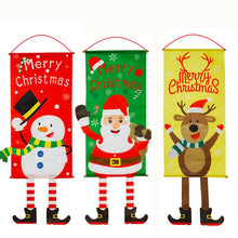 Load image into Gallery viewer, Christmas Decorations Door Hanging Hanging Cloth Art Pendant Santa Snowman Dining Room Wall Hanging Painting Flag Hanging Cloth Hanging Flags
