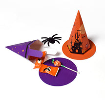 Load image into Gallery viewer, 10PCs Funny Candy Box Halloween Cartoon Hat Candy Cookie Gift Box Colorful Packing Box
