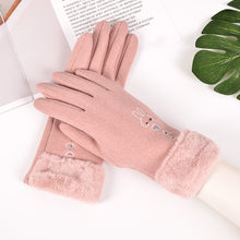 Load image into Gallery viewer, Dehaired Angora Gloves Fleece Lined Padded Warm Keeping Gloves Cycling and Driving Touch Screen Gloves for Women