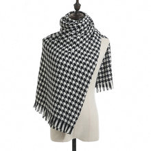 Load image into Gallery viewer, Houndstooth Scarf for Women Winter 2023 New Plaid Artificial Cashmere Scarf Thick Shawl Scarf for Women