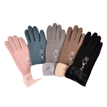 Load image into Gallery viewer, Dehaired Angora Gloves Fleece Lined Padded Warm Keeping Gloves Cycling and Driving Touch Screen Gloves for Women