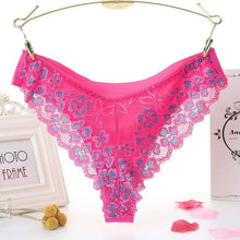 Load image into Gallery viewer, TERMEZY Sexy Panties Women Lace Low-waist Briefs Female Breathable Embroidery Underwear Transparent G-String Underpant Lingerie