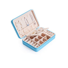 Load image into Gallery viewer, Portable Jewelry Storage Box Stud Earrings Ring Zipper Holders Case