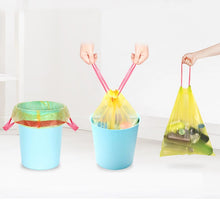 Load image into Gallery viewer, 19pcs/roll Household Thicken Refuse Bag Portable Draw String Bags Plastic Rubbish Bags Office Home Hotel Waste Cleaning Tool