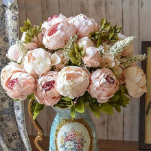 Load image into Gallery viewer, 1Bunch Artificial Peony Flowers Silk Fake Flowers Wedding Party Home Decoration Flower Bouquet
