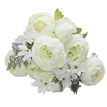 Load image into Gallery viewer, 1Bunch Artificial Peony Flowers Silk Fake Flowers Wedding Party Home Decoration