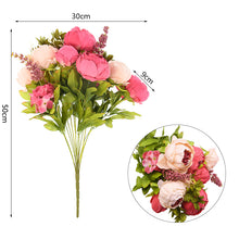 Load image into Gallery viewer, 1Bunch Artificial Peony Flowers Silk Fake Flowers Wedding Party Home Decoration