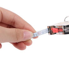 Load image into Gallery viewer, 1M/3ft Retractable Stainless Steel Pocket Measuring Ruler Tape Measure Keychain