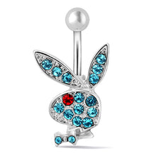 Load image into Gallery viewer, 1PC Rabbit Creativity Belly Button Ring Navel Piercing Ring Cartoon Cat Navel Button Piercings for Women Girls Body Jewelry Gift