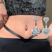 Load image into Gallery viewer, 1PC Steel Belly Button Rings Crystal Piercing Navel Heart Style Navel Piercing Earring Belly Piercing Sexy Body Jewelry Ombligo