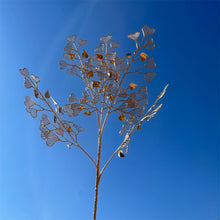 Load image into Gallery viewer, 1PC Three-pronged Fan Leaf Netting Artificial Gold Ginkgo Eucalyptus Holly For Wedding Arch Flower Arrangement Home Decor Crafts