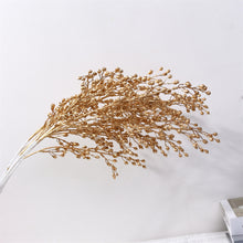 Load image into Gallery viewer, 1PC Three-pronged Fan Leaf Netting Artificial Gold Ginkgo Eucalyptus Holly For Wedding Arch Flower Arrangement Home Decor Crafts