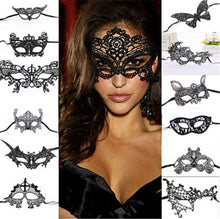 Load image into Gallery viewer, Black Women Sexy Lace Eye Mask Party Masks For Masquerade Halloween Venetian Costumes Carnival Mask For Anonymous Mardi