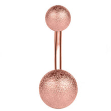 Load image into Gallery viewer, 1PCS Crystal Belly Button Ring 14G Heart Belly Piercing Dangle Flower Navel Piercing Rose Gold Sexy Navel Bar Cute Belly Ring