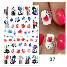 Load image into Gallery viewer, 1Pc 3D Halloween Nail Stickers Anime Joker Spider Snake Sliders Nail Art Stickers Adhesive Christmas Decals Snowflake Decor