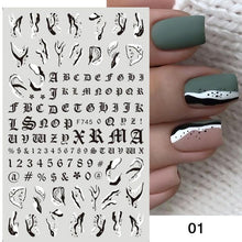 Load image into Gallery viewer, 1Pc 3D Halloween Nail Stickers Anime Joker Spider Snake Sliders Nail Art Stickers Adhesive Christmas Decals Snowflake Decor