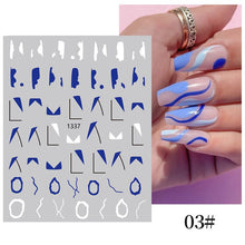 Load image into Gallery viewer, 1Pc 3D Halloween Nail Stickers Anime Joker Spider Snake Sliders Nail Art Stickers Adhesive Christmas Decals Snowflake Decor