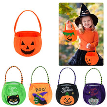 Load image into Gallery viewer, 1pc Halloween Loot Party Kids Pumpkin Trick Or Treat Tote Bags Candy Bag Halloween Candy Storage Bucket Portable Gift Basket