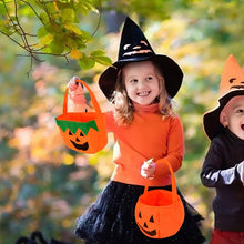 Load image into Gallery viewer, 1pc Halloween Loot Party Kids Pumpkin Trick Or Treat Tote Bags Candy Bag Halloween Candy Storage Bucket Portable Gift Basket