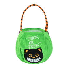 Load image into Gallery viewer, 1pc Halloween Loot Party Kids Pumpkin Trick Or Treat Tote Bags Candy Bag Halloween Candy Storage Bucket Portable Gift Basket